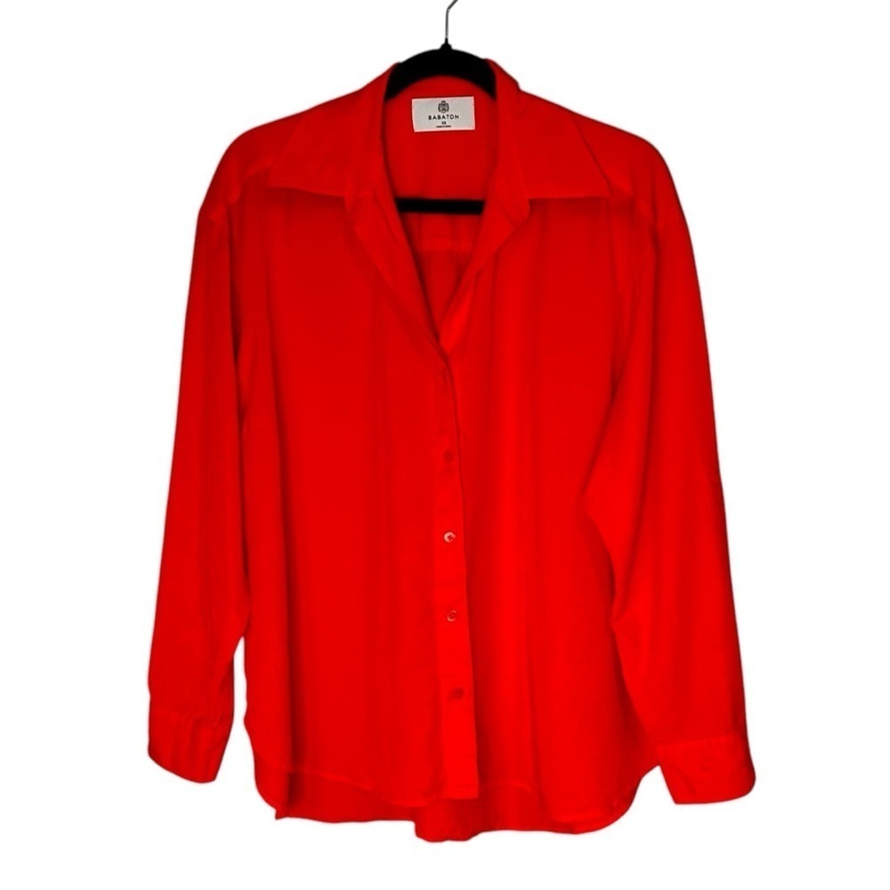 Aritzia Babaton Archive Shirt- Oversized Drapey Twill Button-Up Shirt- Size XS